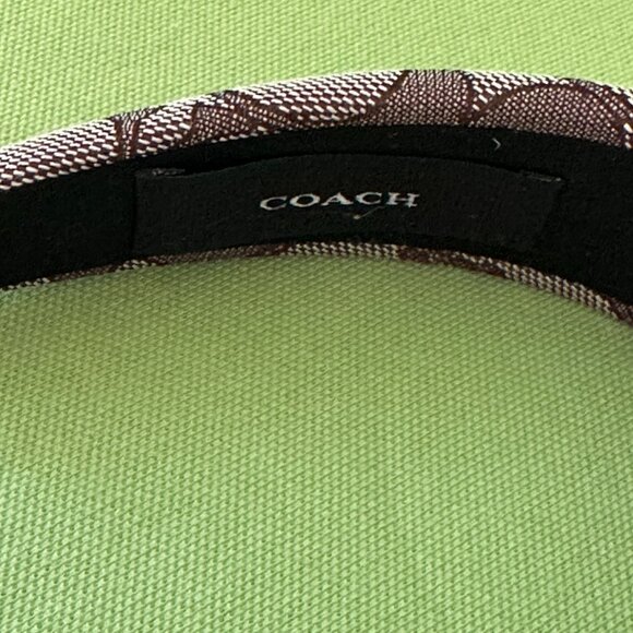 COACH SIGNATURE HEADBAND BOXED:NWT OAK C6359 - Picture 9 of 12